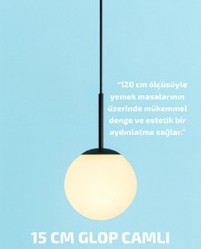 Resim Venon Feris Uzunluk 120 Cm Modern Tasarım Salon Mutfak Yatak Odası Glop Camlı 