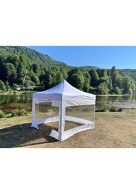 Resim 3x3 M 30 Mm Gazebo Tente Kış Bahçesi Beyaz 