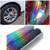 Resim Hologram Gökkuşağı Araç Motosiklet Kaplama Folyosu 50cm X 2 Metre 