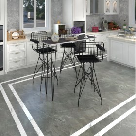 Resim Kenz Life Knsz Masa Sandalye Takımı HEM105ZENGIN Grisyh 120*040 3 Sandalye Syhsyh Kolçaklı 