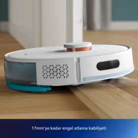 Resim Philips XU2000/21 2000 Serisi Islak Kuru Moplu Robot Süpürge, HomeRun Uygulaması, LDS Radar Navigasyon, Beyaz ve Bakım Kiti, 