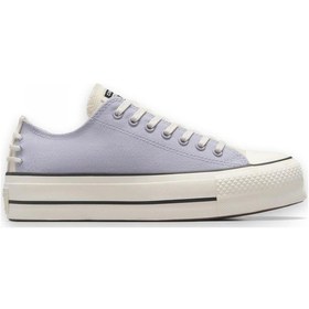Resim Converse A12553c Chuck Taylor All Star Lift Crafted Laces Platform Sneaker Lila Unisex Aya Lila 