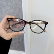 Resim 1 Adet Retro Minimalist Oval Şeffaf Gözlük Çerçevesi - Hafif, Tam Kenarlı Uniseks Metal Menteşeli Kadın ve Erkek için Günlük & Resmi Kullanıma Uygun 