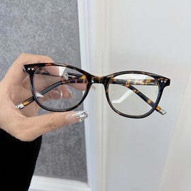 Resim 1 Adet Retro Minimalist Oval Şeffaf Gözlük Çerçevesi - Hafif, Tam Kenarlı Uniseks Metal Menteşeli Kadın ve Erkek için Günlük & Resmi Kullanıma Uygun 