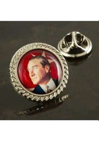 Resim Atatürk Yaka Rozet - Gümüş Rengi 