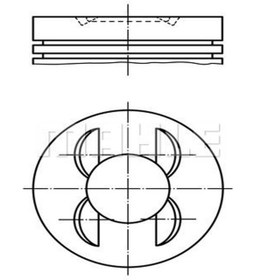 Resim MAHLE 0011300 Piston 89.90 Mm (Std) Mercedes W210 S210 C280 E280t 2.8I 96-03 M112.920/921 (WF347281) 
