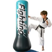 Resim 120 cm x 47,24 inç çocuk boks torbası, geri tepmeli boks torbası, karate ve taekwondo pratiği için uygun, festival hediyesi, doğum günü hediyesi, Cadılar Bayramı ve Noel hediye 