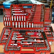 Resim 216/46 parça Mekanik Alet Soket Seti 1/2" 1/4" 3/8" Sürücü SAE ve Metrik Boyutlar, Ev, Araba, Bisiklet ve Motosiklet Günlük Bakım ve Acil Tamir Araçları için Uygun 72 Dişli Cırcır Anahtar Kiti 