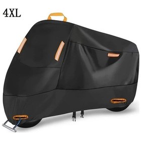 Resim Fochsia Kalın 210d Oxford Motosiklet Örtüsü 4xl Siyah - Su Geçirmez Rüzgar Geçirmez Reflektif 