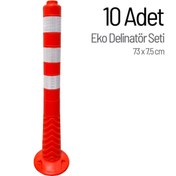 Resim İleri Trafik 10'lu Delinatör 73 x 7,5 cm EKO, Esnek Duba 