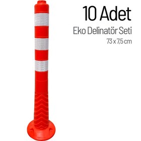 Resim İleri Trafik 10'lu Delinatör 73 x 7,5 cm EKO, Esnek Duba 