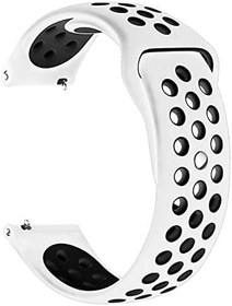 Resim Microsonic Xiaomi Watch 2 için Kordon Rainbow Gently Band Beyaz Siyah [Watch 2 ile Uyumlu Kordon - Beyaz - Siyah] 