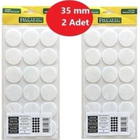 Resim Pasific Zemin Koruyucu 35 mm Beyaz EVA Keçe, Ses ve Çizik Önleyici Beyaz Mobilya Keçesi 2 Adet 