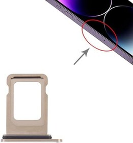Resim iPhone 14 Pro Max Uyumlu Sim Tepsisi Sim Kart Yuvası Gold 