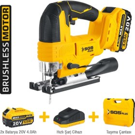 Resim Sgs 5545 Çift Akülü Dekupaj Testere Kömürsüz 20V 4AH 