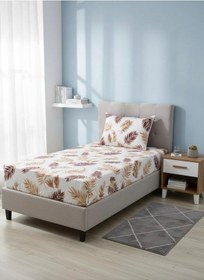 Resim Üntaş Serenat 120 Tek Kişilik Lastikli Çarşaf Ve 1 Adet Yastik Kilifi 120x200 Kahverengi 