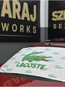 Resim SZR GARAJ LCST BEYAZ YEŞİL YAZI BÜYÜK OTO HAVLU 