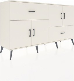 Resim Hyperion Konsol 3 Raflı 2 Çekmeceli 4 Kapaklı 176x44x99 Aytaşı-ay Aytaşı-aytaşı 