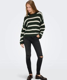 Resim Jdy Jdyjusty L/s Stripe Pullover Kadın Kazak 15264902 Yeşil 