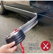 Resim Lumaworld 157.48 İnç Araç Yan Koruma Şeridi Çarpışma Önleyici Çizilme Kapama Pas Dirençli Pvc Dekoratif Siyah Şerit 