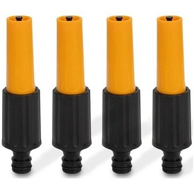 Resim Fochsia Sarı Siyah 4lü Hortum Başlığı Bahçe Sulama Araç Yıkama Evcil Hayvan Duşu 