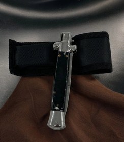 Resim Orjinal Lux Tam Otomatik İtalyan Sustalı Çakı Siyah - Gümüş 2210 