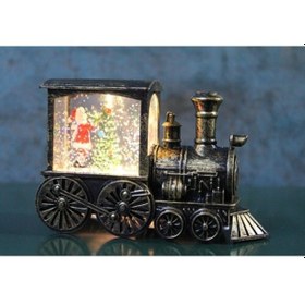 Resim Trenli Yılbaşı Işıklı Kar Küresi Model 2 