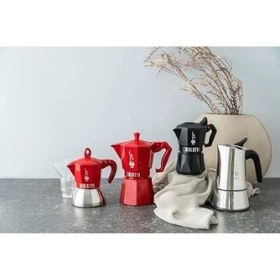 Resim -: 6 Cups Ocak Üstü Espresso Pişirici - 235ML - Gümüş Renk - Paslanmaz Çelik Gövde - Patentli Güvenlik Valfi - Tüm Ocak Türleri Için Uygundur (Indüksiyon Dahil) 