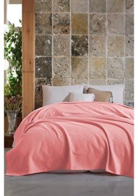 Resim %100 Pamuk Çift Kişilik 200x240 Cm Pike Somon 