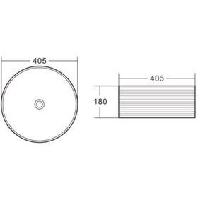 Resim E-2104c Tezgah Üstü Porselen Lavabo 