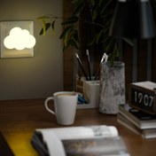 Resim 1/2 Paket Akıllı Sensörlü LED Gece Lambası, Alacakaranlık'tan Şafağa Sensör, 2700K 0.5W Sıcak Beyaz, Koridor, Yatak Odası, Merdivenler için Bulut Tasarımı 