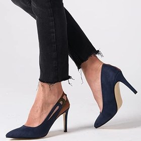 Resim Mio Gusto Lacivert Süet Stiletto 