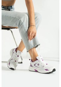 Resim Hammer Jack Songa Beyaz Mor Kadın 530 Mod Sneaker Spor Ayakkabı 23144 Beyaz - Mor 