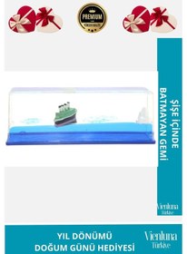 Resim Özel Üretim Batmayan Yeşil Gemi Yıl Dönümü Aşk Sevgili Doğum Günü Hediye Akvaryum 