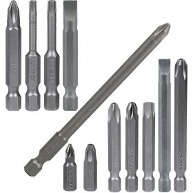 Resim Badem10 Klytek Matkap Bits Uç Vidalama Ucu Düz Yıldız Torx Uç (12 Parça) 