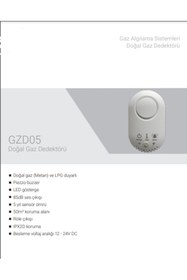 Resim EDS GZD05 Doğal Gaz Metan ve LPG duyarlı Gaz Dedektörü 12 - 24V DC 