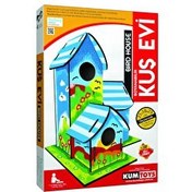 Resim Boyanabilir 3'lü Ahşap Kuş Evi 
