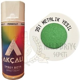 Resim Akçalı Metalik Yeşil simli Sprey Boya 400 ML - 351 