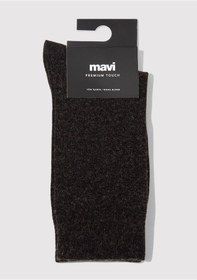 Resim Mavi - Yün Karışımlı Siyah Soket Çorap 0912199-900 Siyah 