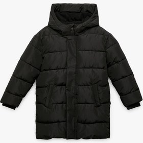 Resim Erkek Çocuk Uzun Kollu Cepli Kapşonlu Şişme Mont 