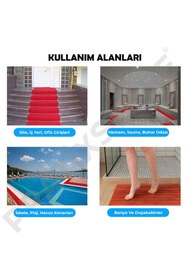 Resim Islak Zeminlerde Kaydırmaz Banyo Paspası - Hijyen İçin İdeal Duş Abdest Lavabo Kapı Önü Paspası (Turkuaz) - 90 x 50 