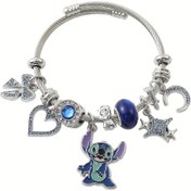 Resim Çiftler, Arkadaşlar ve Günlük Etkinlikler İçin Sevimli Bir Disney Stitch Şanslı Kolye DIY Bileklik 