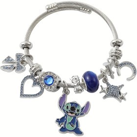 Resim Çiftler, Arkadaşlar ve Günlük Etkinlikler İçin Sevimli Bir Disney Stitch Şanslı Kolye DIY Bileklik 