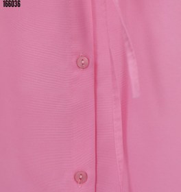 Resim Bolero Detaylı Beli Bağlamalı Yırtmaçlı Gömlek Pembe 