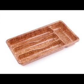 Resim MiraLive Ahşap Renk - 4 Bölmeli Çekmece Içi Kaşıklık 36X20CM (K95) 