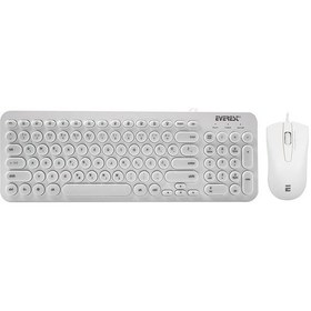 Resim Everest KM-01K USB 3D Combo Kablolu Q Klavye Mouse Set 