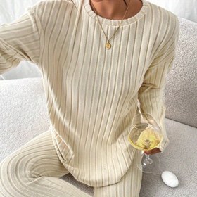 Resim Kadınlar İçin Fransız İki Parça Fitilli Takım: Tişört + Dokulu Tayt, Üst Düzey Günlük Kıyafet, Yeni Sonbahar/Kış Koleksiyonu, Günlük Giyim, Günlük Stil, |Fitilli Dokulu|Dokulu Tayt, Kadınlar İçin Fransız İki Parça Takım: Tişört + Dokulu Tayt 