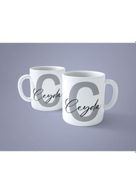 Resim Kişiye Özel C Harfi İsimli Baskılı Kupa Bardak 