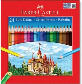 Resim Faber-Castell Karton Kutu Boya Kalemi, 24 Renk, Yumuşak ve Canlı Renkler, Kolay Açılır, Kırılmaya Dayanıklı Uçlar, Uç Kırılmasına Karşı Dayanıklılığı Artıran Özel Yapıştırma Sistemi 