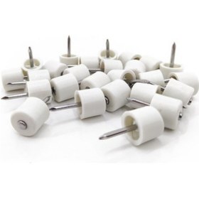 Resim Tuna Çivili Raf Pimi Duvar Dolap Mobilya Pimi Sert Plastik Raf Tutucu BEYAZ 100 Adet Tekli (1 PAKET) 